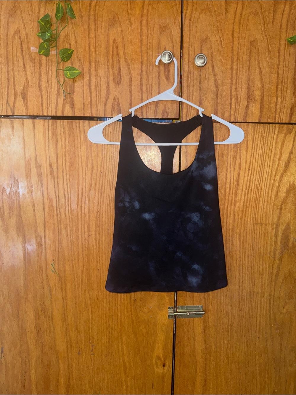 Old Navy Black Tie-Dye Racerback Tank